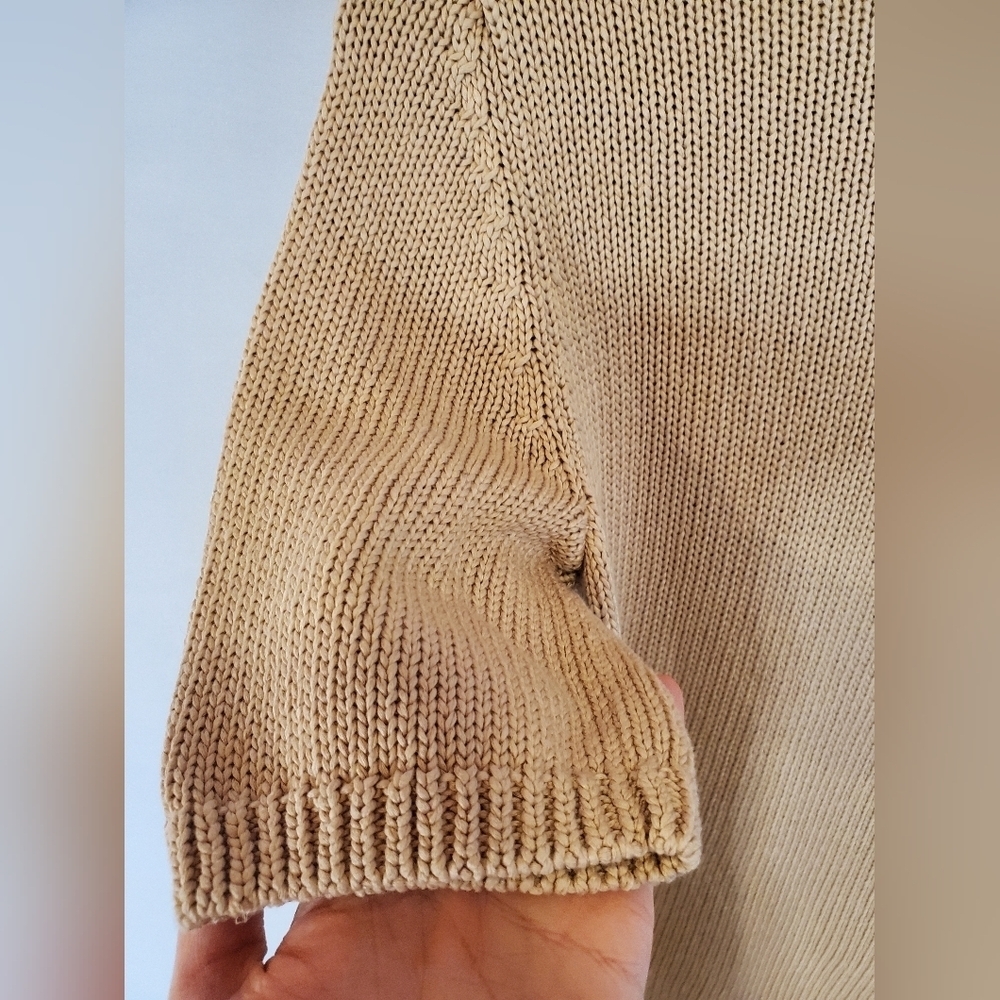 Talbots Womans Tan Ribbed Sweater - Picture 9 of 10